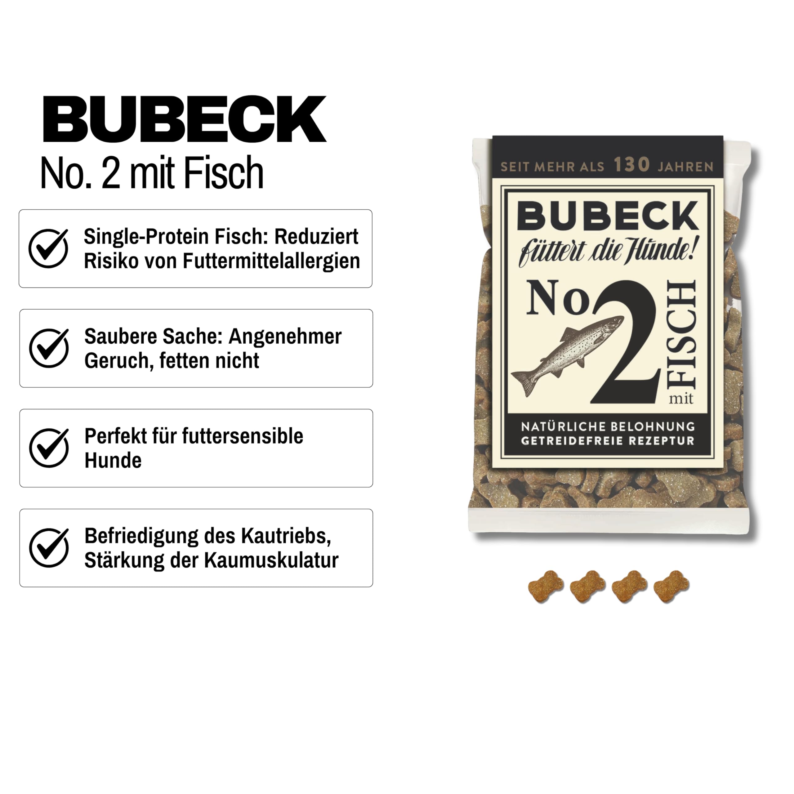 bubeck-hundekuchen-probierpaket-getreidefrei-4x210g-ente-fisch image 3