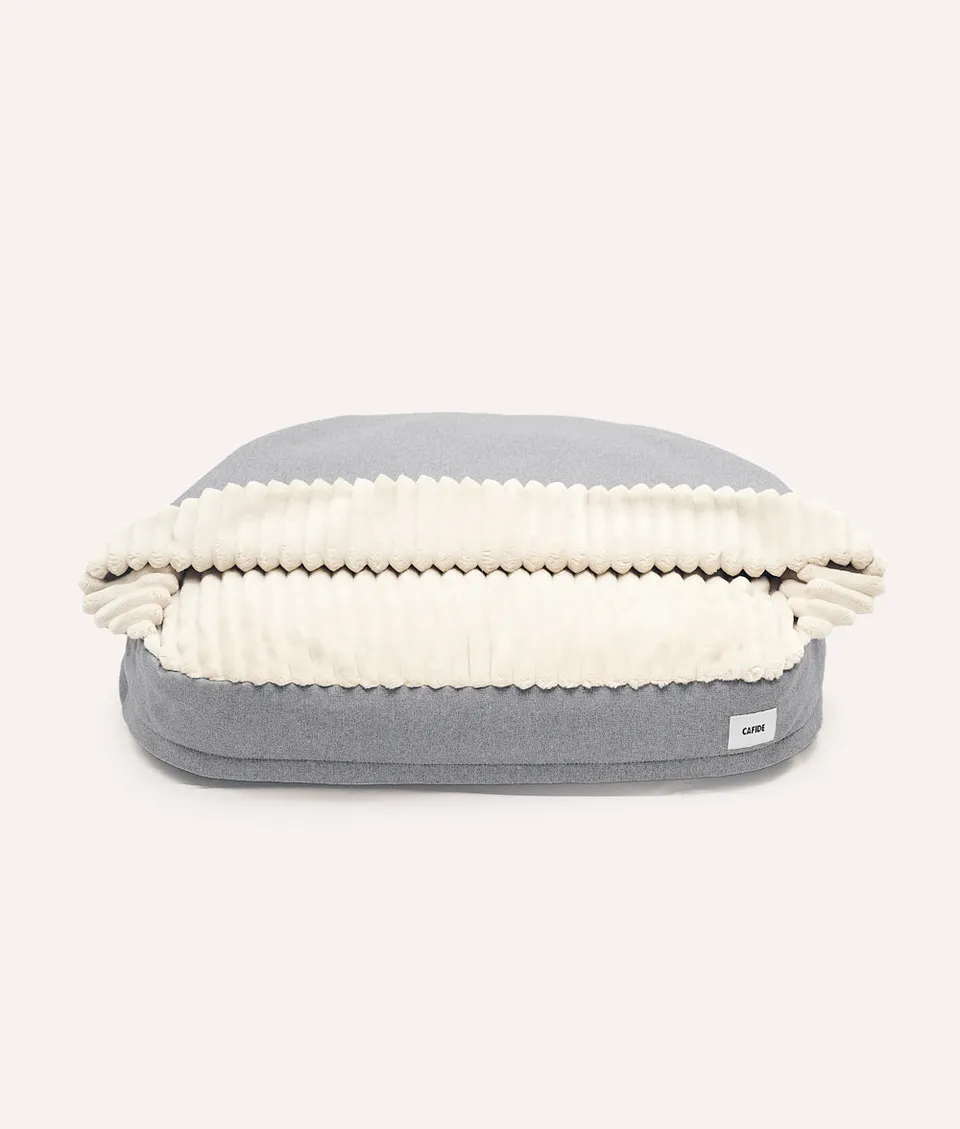 cafide-pets-sleep-maso-h-hlen-hundebett-chenille-grau-m image 1