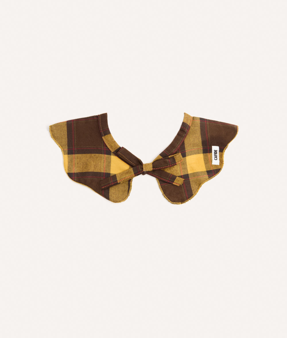cafide-pets-walk-lola-hundehalstuch-tartan-senf-gr-m image 1