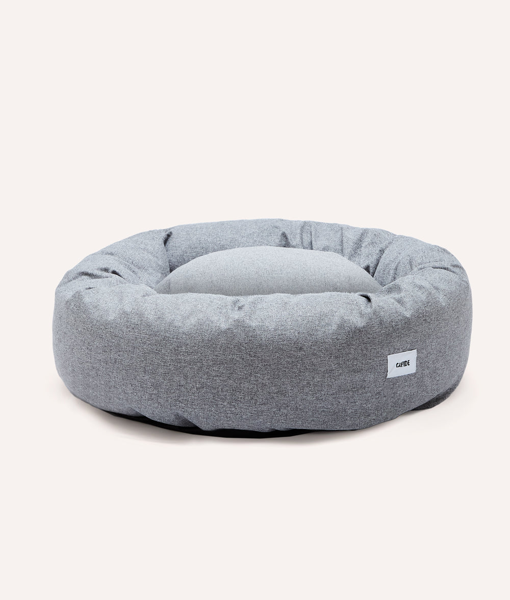 cafide-pets-nuba-hundebett-grau-chenille-s-m-l-waschbar image 4