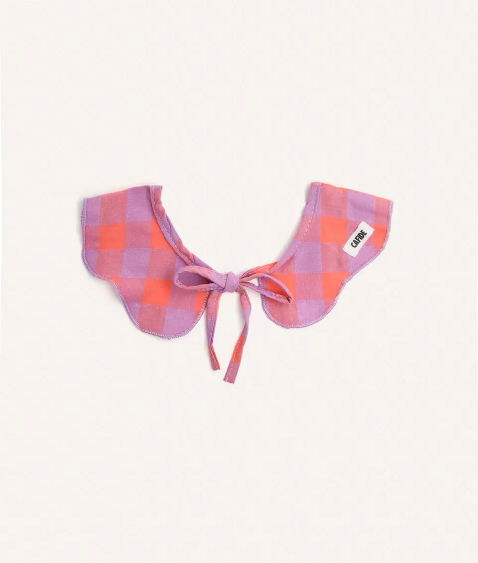 cafide-pets-lola-hundehalstuch-violett-karo-m-baumwolle image 1