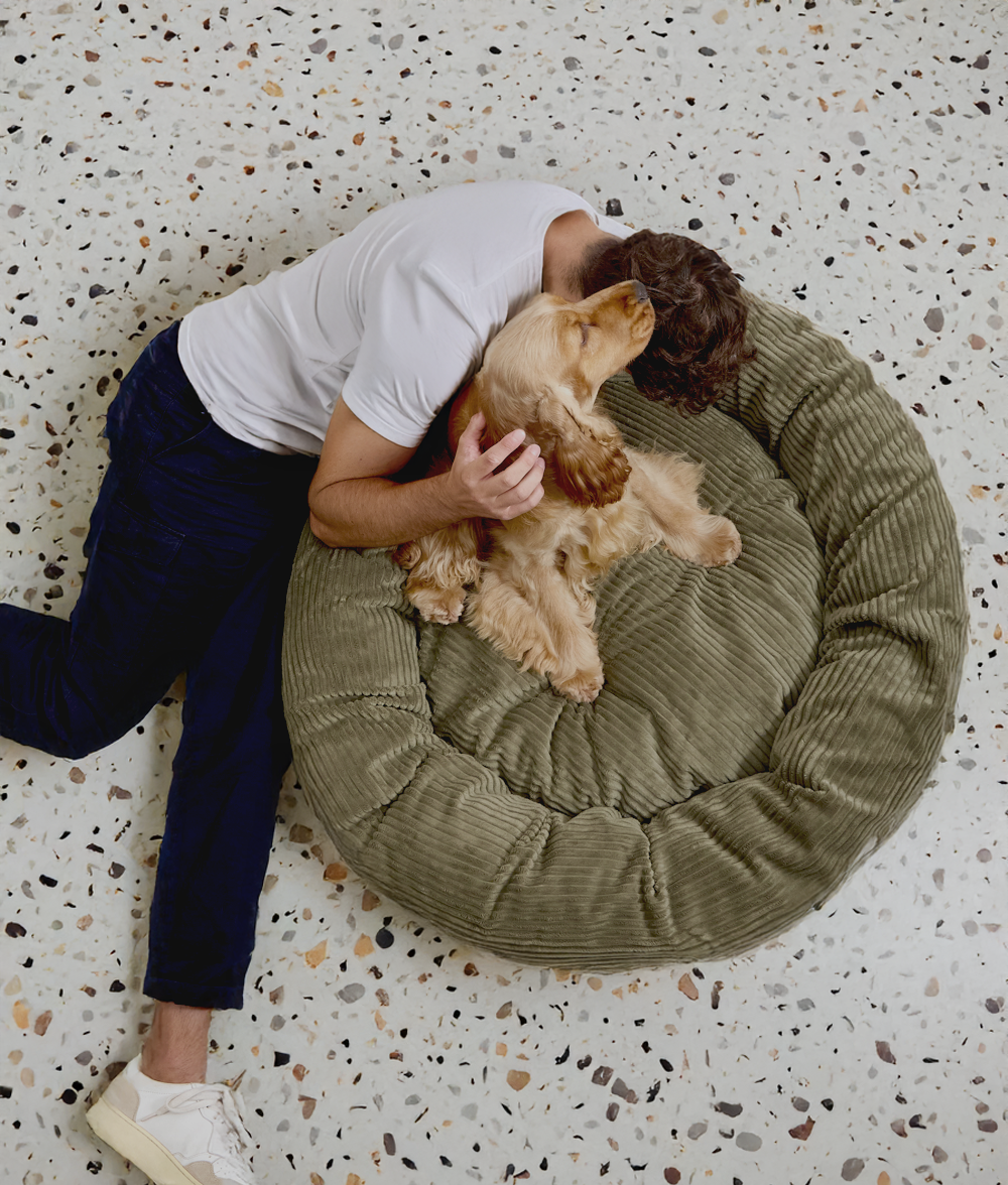 cafide-sleep-nuba-hundebett-gr-n-cord-s-m-l image 2