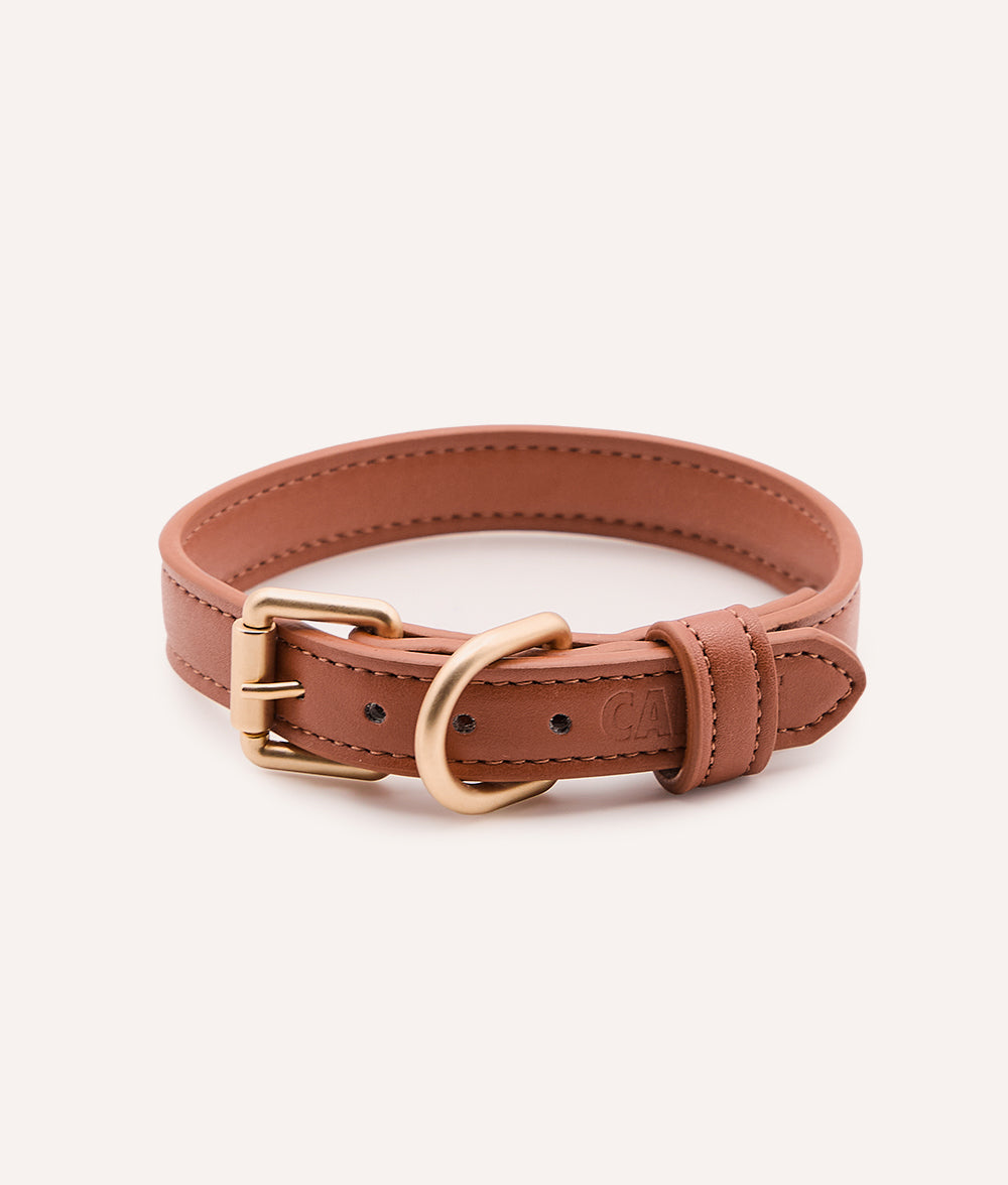 cafide-walk-jala-hundehalsband-veganes-leder-braun-gr-m image 1