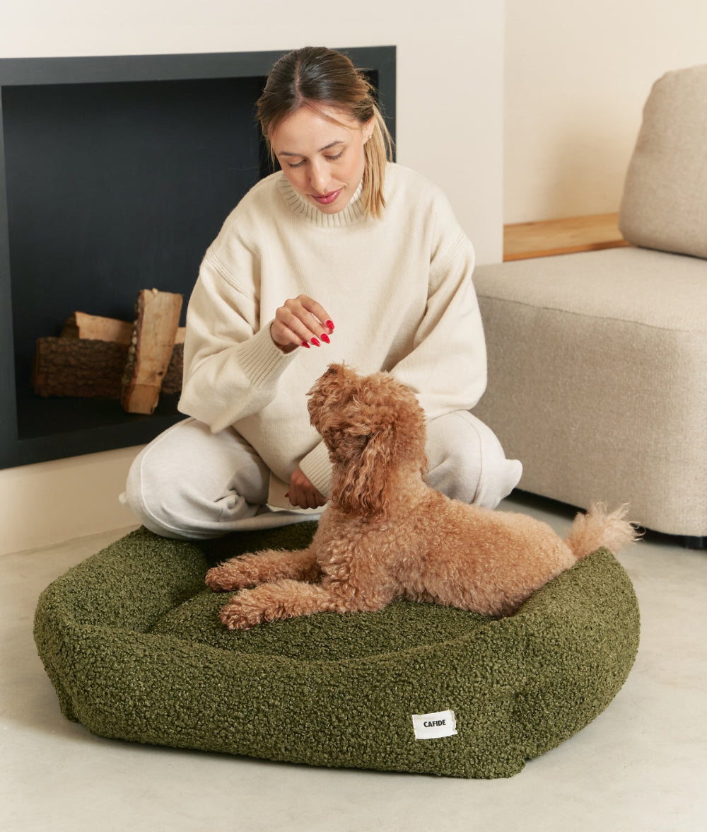 cafide-pets-snozy-hundebett-gr-n-fleece-waschbar image 2