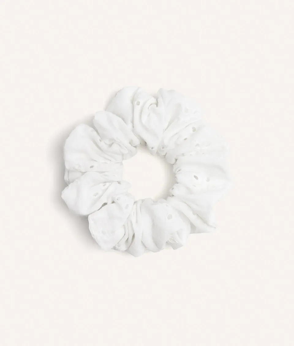 cafide-accessories-noa-scrunchie-coral-check-baumwolle image 1