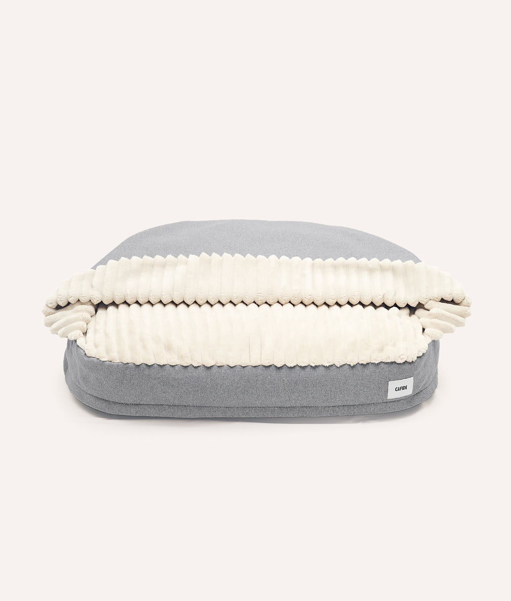 cafide-pets-sleep-maso-h-hlen-hundebett-chenille-grau-m image 1