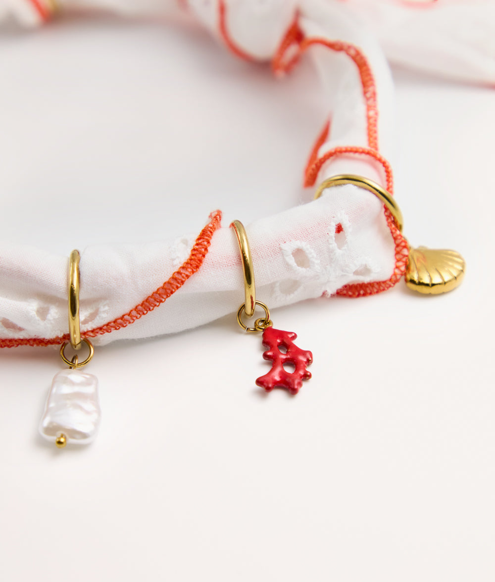 cafide-pets-sira-hundebandana-koralle-charms-baumwolle image 3