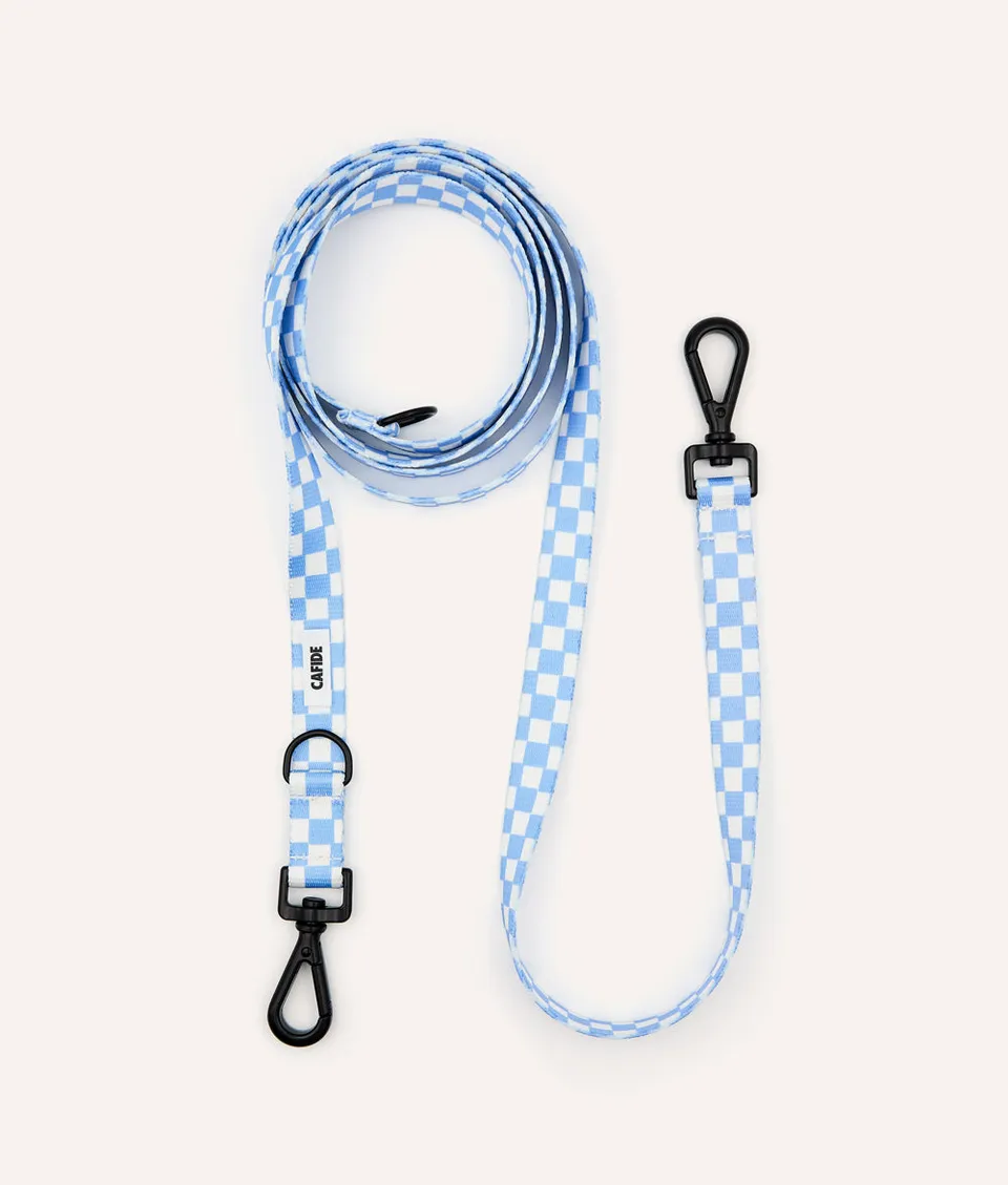 cafide-juno-hundeleine-blau-vichy-multipostion-pet image 1