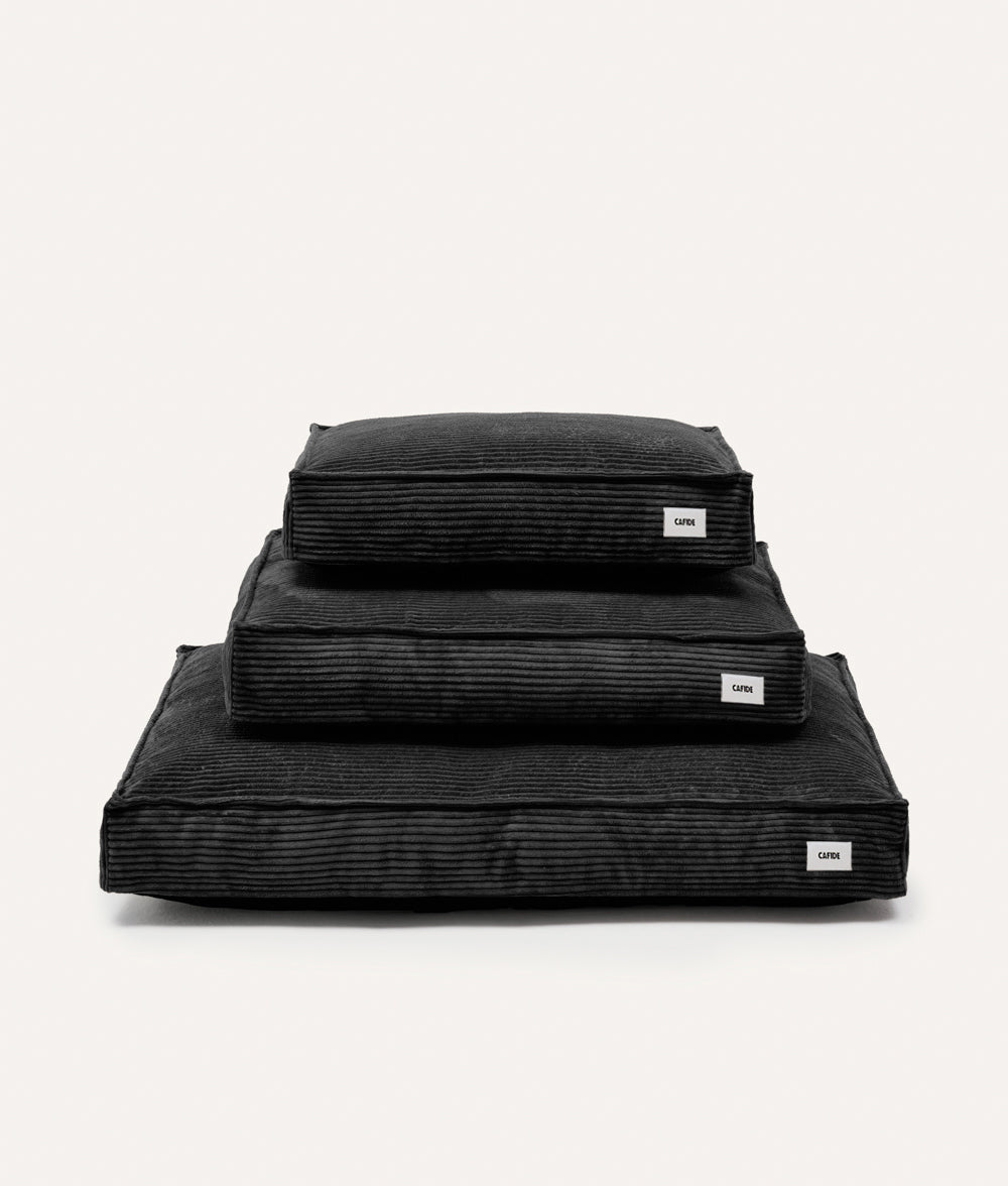 cafide-pets-sleep-cuadra-hundebett-cord-schwarz-m-waschbar image 1