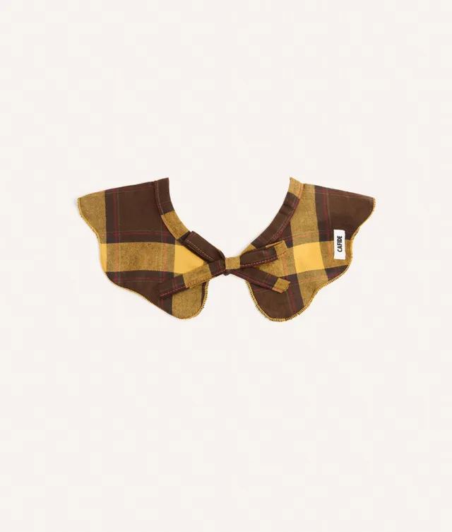 cafide-pets-walk-lola-hundehalstuch-tartan-senf-gr-m image 1