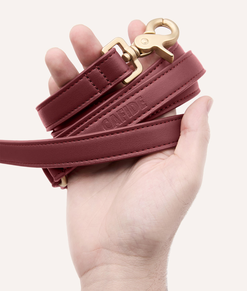 cafide-pets-walk-jala-hundeleine-burgundy-veganes-leder image 4