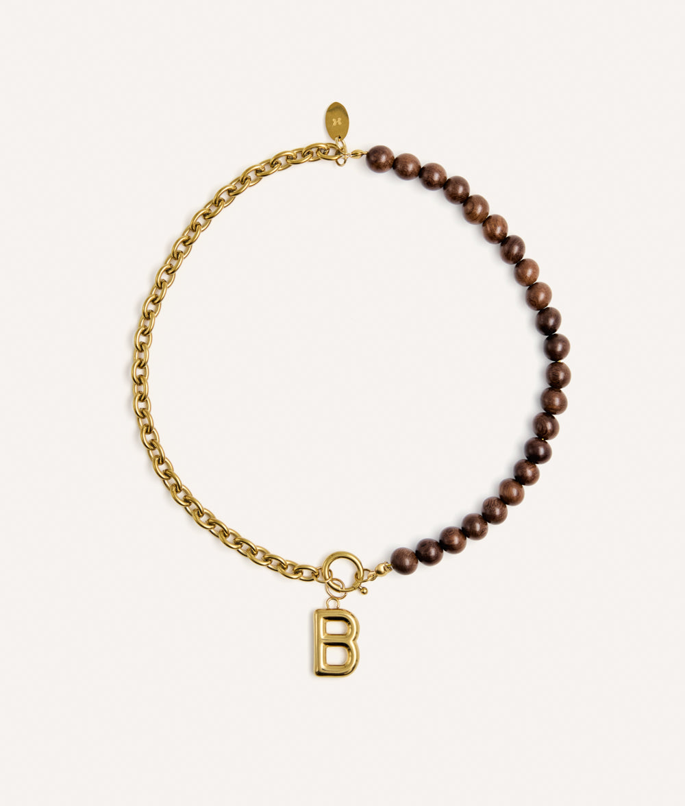 cafide-sira-hundehalsband-gold-holz-buchstabe-gr-e-m-deko image 1