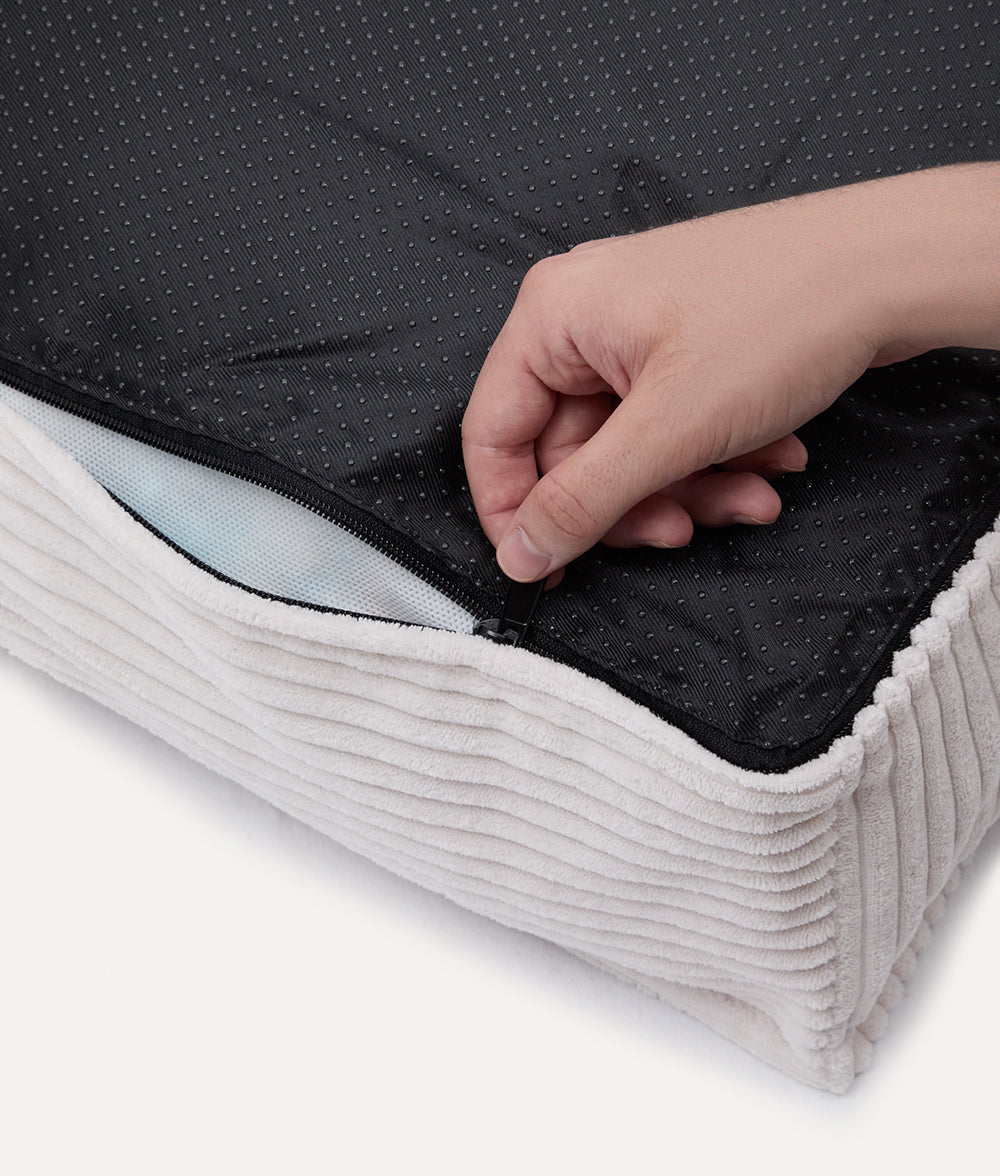 cafide-sleep-cuadra-hundebett-bezug-weiss-cord-m image 2