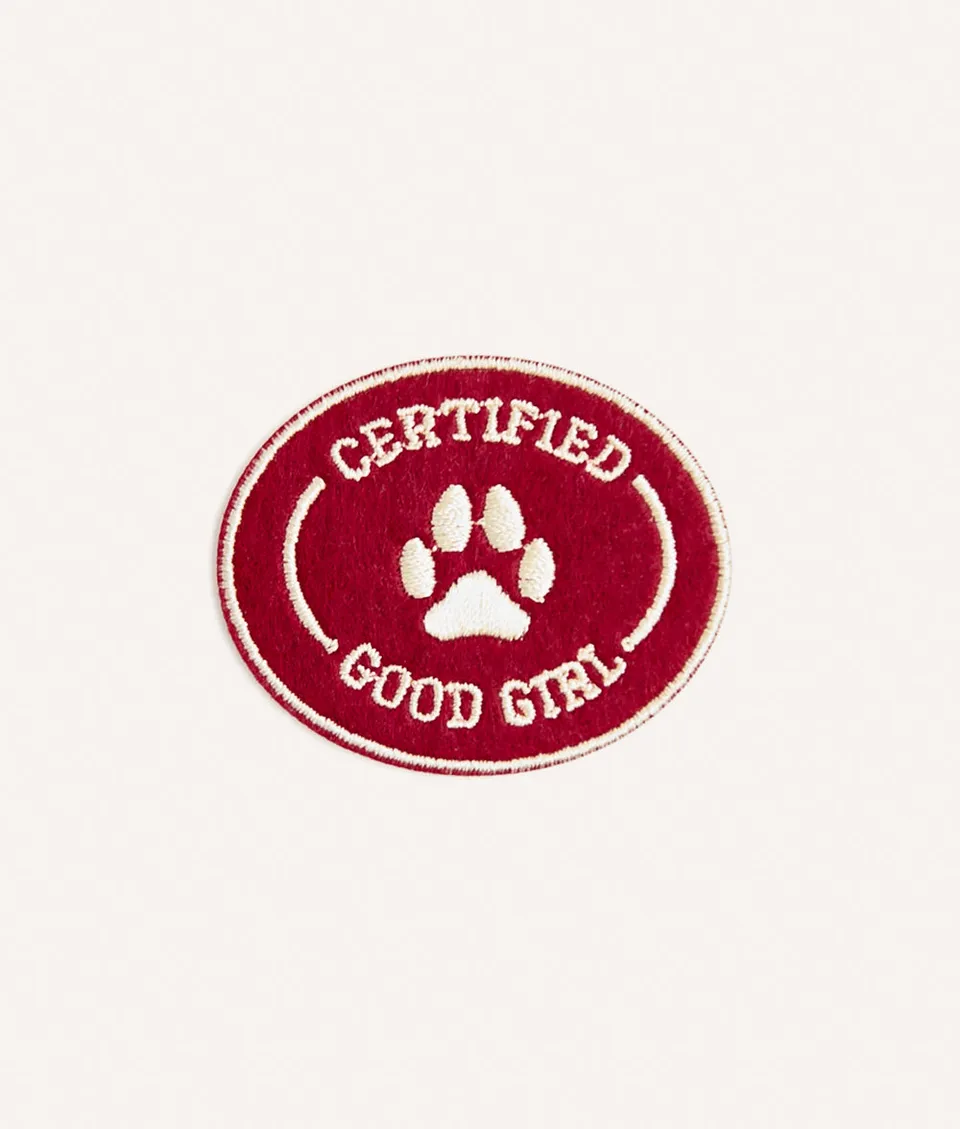 cafide-pippa-good-girl-hundepatch-burgundy-zum-aufb-geln image 1