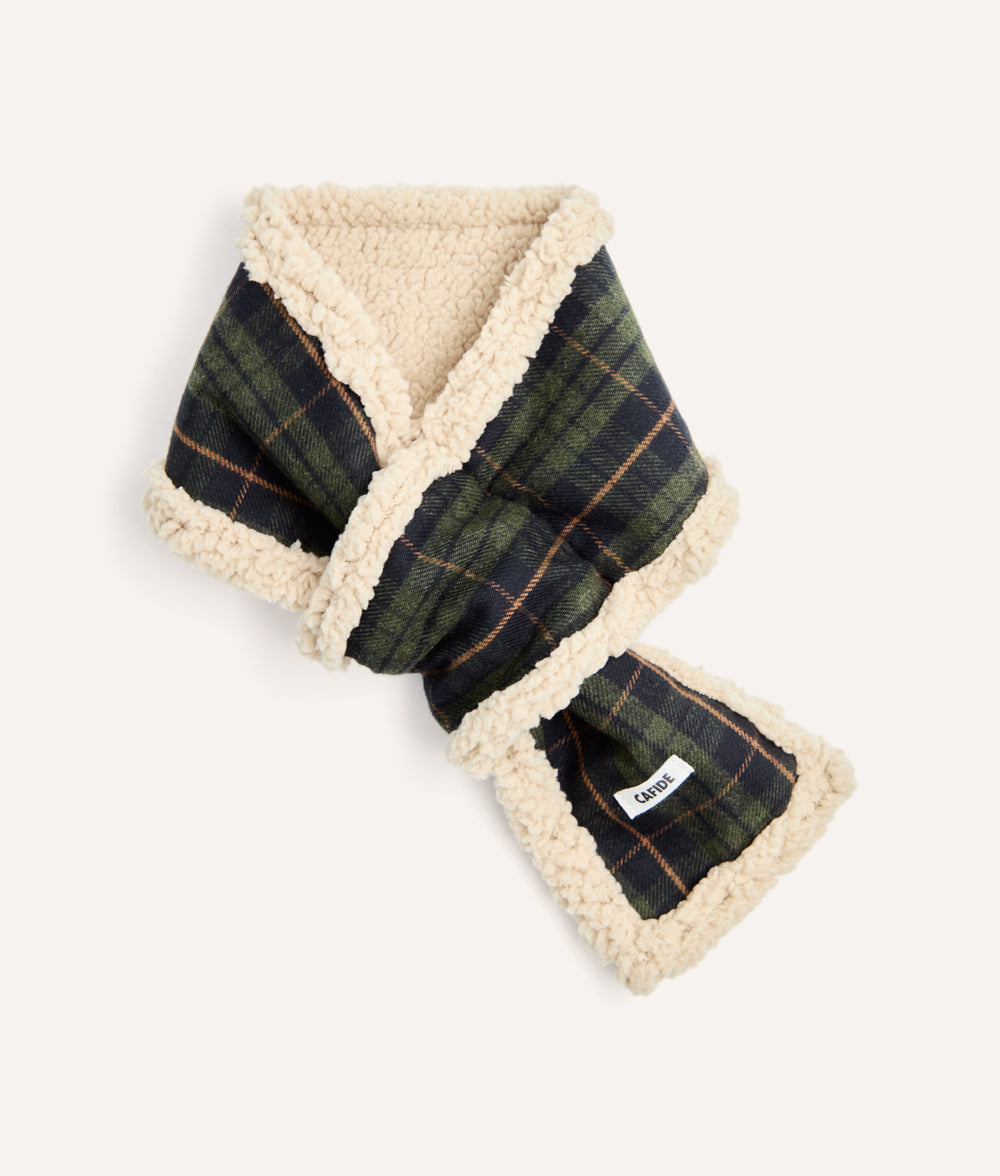cafide-pets-accessories-mica-hundeschal-tartan-gr-n-w-rmend image 1