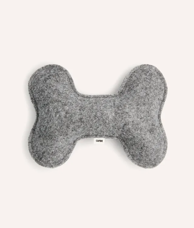 cafide-play-hundespielzeug-grau-knochen-recycelt-waschbar image 1