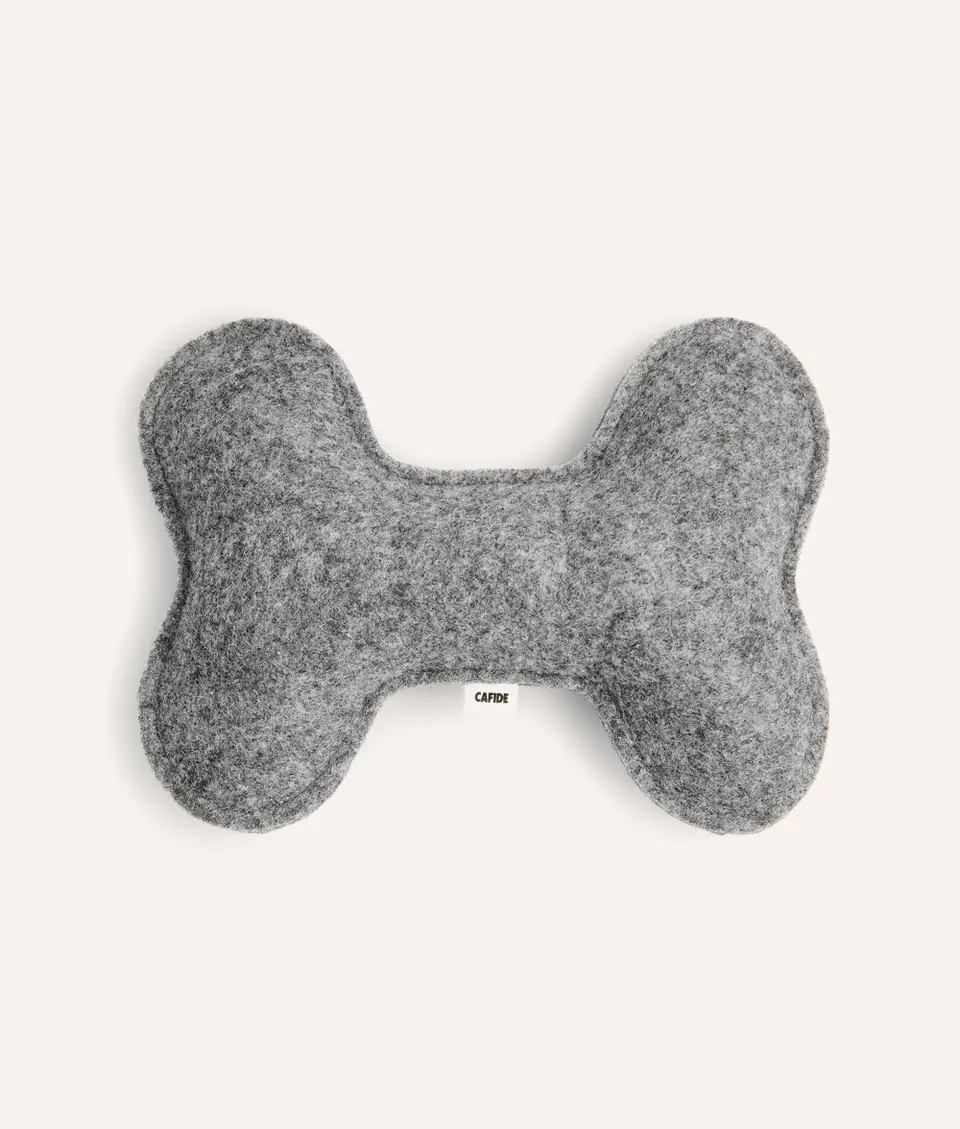 cafide-play-hundespielzeug-grau-knochen-recycelt-waschbar image 1