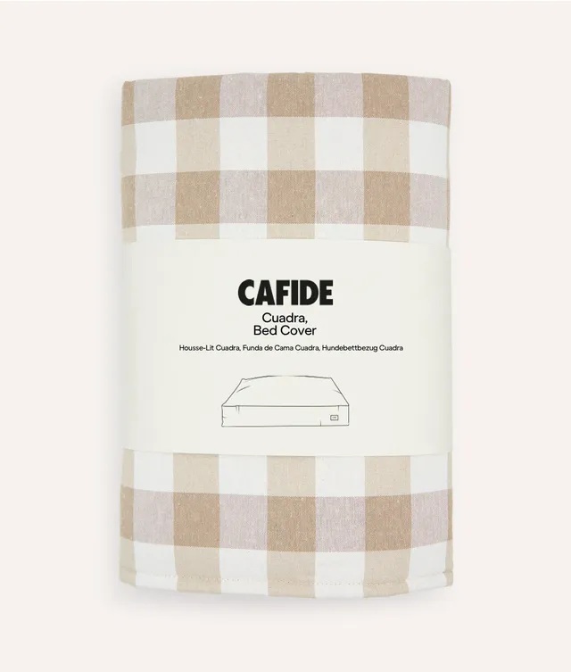 cafide-cuadra-hundebett-bezug-beige-vichy-l-ohne-f-llung image 1