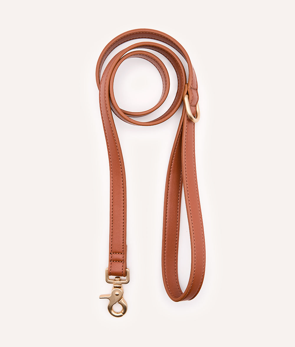 cafide-pets-walk-jala-hundeleine-1-4-m-braun-veganleder image 1